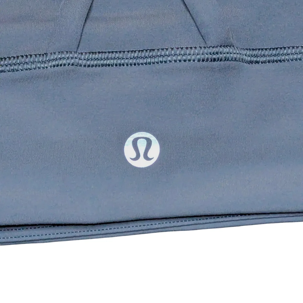 Lululemon Energy Bra High Neck Long Line Iron Blue Size 4 Medium Support - Picture 5 of 12